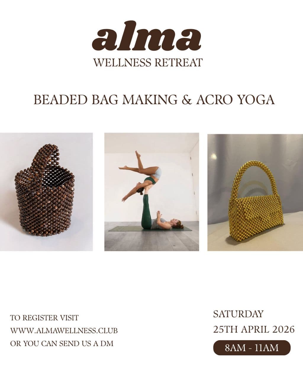 Beaded Bag Making & Acro Yoga